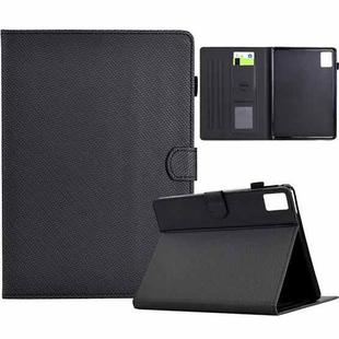 For Xiaomi Pad 6 / 6 Pro Solid Color Fiber Texture Smart Tablet Leather Case(Black)