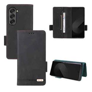 For Samsung Galaxy Z Fold6 Magnetic Clasp Leather Phone Case(Black)