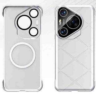 For Huawei Pura 70 Pro Borderless Upshrink Camera Protection Magnetic Phone Case(Silver)