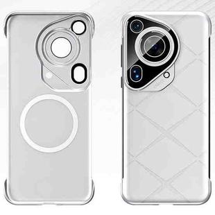For Huawei Pura 70 Ultra Borderless Upshrink Camera Protection Magnetic Phone Case(Silver)