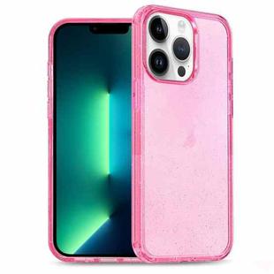 For iPhone 12 Pro Max Glitter Powder TPU Hybrid PC Phone Case(Pink)