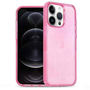 For iPhone 12 Pro Glitter Powder TPU Hybrid PC Phone Case(Pink)