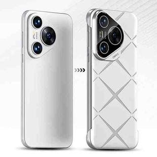 For Huawei Pura 70 Borderless Upshrink Camera Protection Phone Case(Silver)