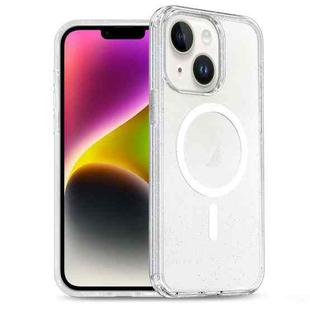 For iPhone 14 Plus Glitter Powder TPU Hybrid PC MagSafe Phone Case(Translucent)