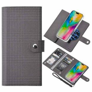 For iPhone 16 ViLi GHA-C Series RFID MagSafe Magnetic Flip Leather Phone Case(Grey)