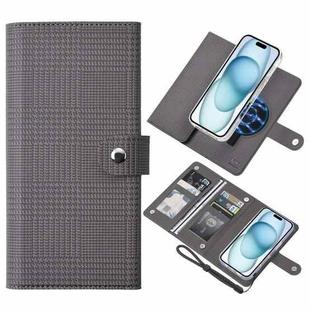 For iPhone 15 ViLi GHA-C Series RFID MagSafe Magnetic Flip Leather Phone Case(Grey)