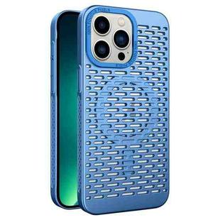 For iPhone 13 Pro Max Hollow Cooling MagSafe Phone Case(Sky Blue)