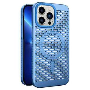 For iPhone 13 Pro Hollow Cooling MagSafe Phone Case(Sky Blue)