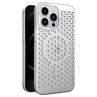 For iPhone 12 Pro Hollow Cooling MagSafe Phone Case(Silver)