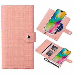 For iPhone 16 ViLi GHB-C Series RFID MagSafe Magnetic Flip Leather Phone Case(Pink)