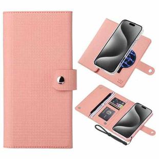 For iPhone 15 Pro Max ViLi GHB-C Series RFID MagSafe Magnetic Flip Leather Phone Case(Pink)