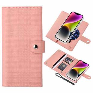 For iPhone 14 Plus ViLi GHB-C Series RFID MagSafe Magnetic Flip Leather Phone Case(Pink)
