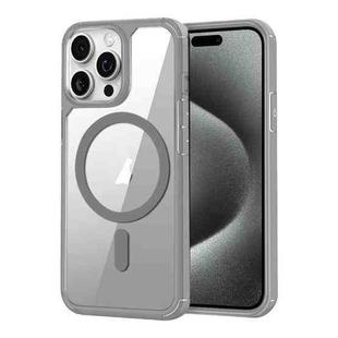 For iPhone 15 Pro Max MagSafe Acrylic Hybrid TPU Phone Case(Grey)