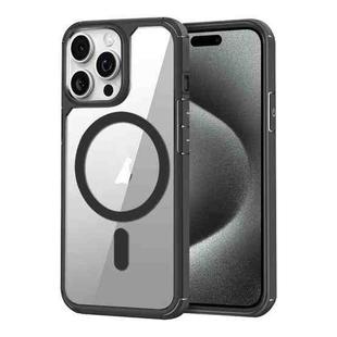 For iPhone 15 Pro MagSafe Acrylic Hybrid TPU Phone Case(Black)