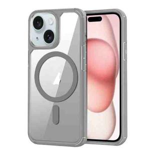 For iPhone 15 Plus MagSafe Acrylic Hybrid TPU Phone Case(Grey)