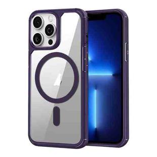 For iPhone 13 Pro MagSafe Acrylic Hybrid TPU Phone Case(Purple)