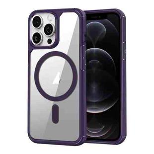 For iPhone 12 Pro MagSafe Acrylic Hybrid TPU Phone Case(Purple)