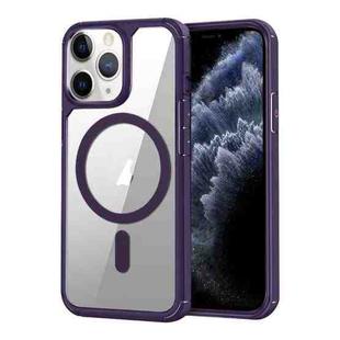 For iPhone 11 Pro MagSafe Acrylic Hybrid TPU Phone Case(Purple)