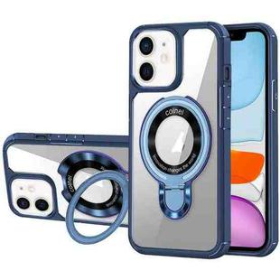 For iPhone 11 MagSafe Acrylic Hybrid TPU Phone Case with Holder(Royal Blue)