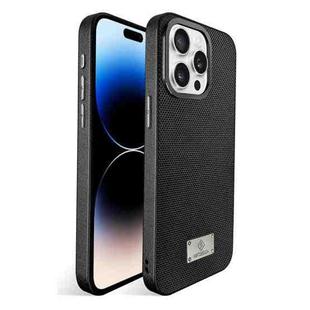 For iPhone 14 Pro Ice Silk Mesh Breathable Cooling Phone Case(Black)