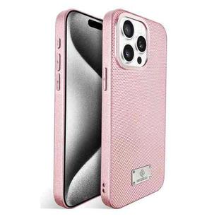 For iPhone 15 Pro Max Ice Silk Mesh Breathable Cooling Phone Case(Pink)