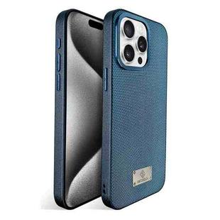For iPhone 15 Pro Max Ice Silk Mesh Breathable Cooling Phone Case(Blue)