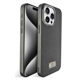 For iPhone 15 Pro Max Ice Silk Mesh Breathable Cooling Phone Case(Grey)