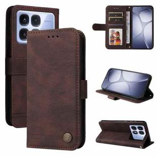 For Redmi K70 Ultra Skin Feel Life Tree Metal Button Leather Phone Case(Brown)