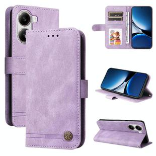 For Redmi Turbo 4 / Xiaomi Poco X7 Pro Skin Feel Life Tree Metal Button Leather Phone Case(Purple)
