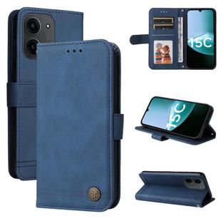 For Redmi 15C 4G 171.5mm / Xiaomi Poco C85 4G Skin Feel Life Tree Metal Button Leather Phone Case(Blue)