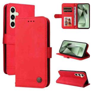 For Samsung Galaxy S24 FE 5G Skin Feel Life Tree Metal Button Leather Phone Case(Red)