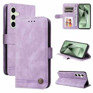 For Samsung Galaxy S24 FE 5G Skin Feel Life Tree Metal Button Leather Phone Case(Purple)