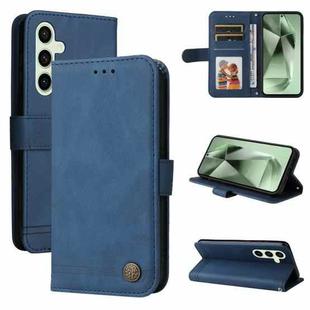 For Samsung Galaxy S24 FE 5G Skin Feel Life Tree Metal Button Leather Phone Case(Blue)