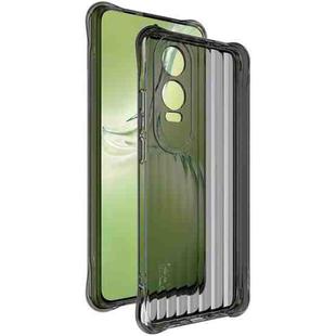 For OnePlus Nord CE4 Lite 5G IMAK Corrugated Texture Airbag TPU Phone Case(Transparent Black)