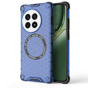 For OnePlus Ace 3 Pro 5G Honeycomb Magnetic Ring Shockproof Phone Case(Blue)