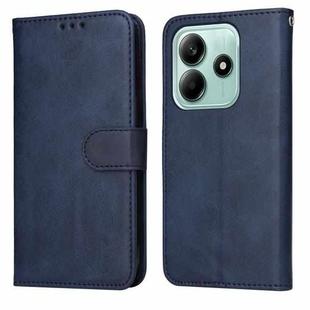 For Redmi Note 14 5G Classic Calf Texture Flip Leather Phone Case(Blue)