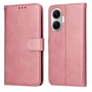 For Redmi Turbo 4 Pro / Xiaomi Poco F7 Classic Calf Texture Flip Leather Phone Case(Rose Gold)