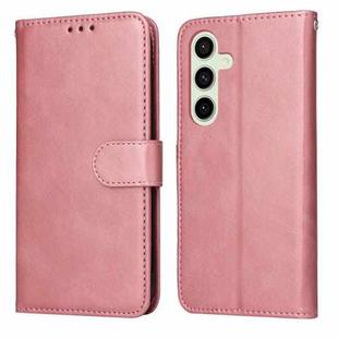 For Samsung Galaxy S24 FE 5G Classic Calf Texture Flip Leather Phone Case(Rose Gold)