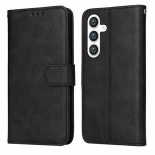 For Samsung Galaxy S25 5G Classic Calf Texture Flip Leather Phone Case(Black)