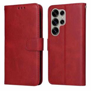 For Samsung Galaxy S25 Ultra 5G Classic Calf Texture Flip Leather Phone Case(Red)