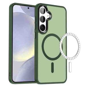 For Samsung Galaxy S24+ 5G MagSafe Magnetic Skin Feel Frosted Phone Case(Dark Green)