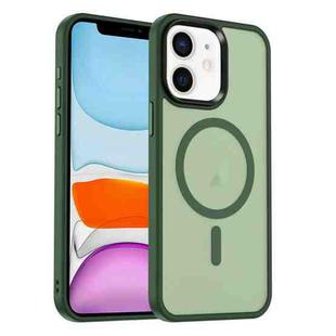 For iPhone 11 MagSafe Magnetic Skin Feel Frosted Phone Case(Dark Green)