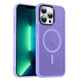 For iPhone 13 Pro MagSafe Magnetic Skin Feel Frosted Phone Case(Light Purple)