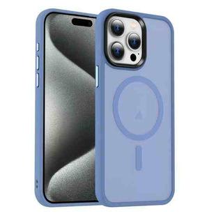 For iPhone 15 Pro MagSafe Magnetic Skin Feel Frosted Phone Case(Light Blue)