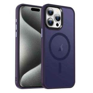 For iPhone 15 Pro MagSafe Magnetic Skin Feel Frosted Phone Case(Dark Purple)