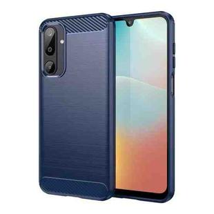 For Samsung Galaxy M16 5G Carbon Fiber Brushed Texture TPU Phone Case(Blue)