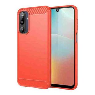 For Samsung Galaxy M16 5G Carbon Fiber Brushed Texture TPU Phone Case(Red)