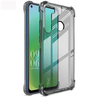 For HTC U20 5G IMAK All-inclusive Shockproof Airbag TPU Case with Screen Protector(Transparent Black)