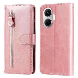 For Redmi Turbo 4 Pro / Xiaomi Poco F7 Fashion Calf Texture Zipper Leather Phone Case(Rose Gold)