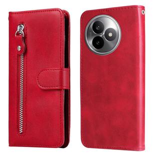 For Redmi K80 Ultra Fashion Calf Texture Zipper Leather Phone Case(Red)
